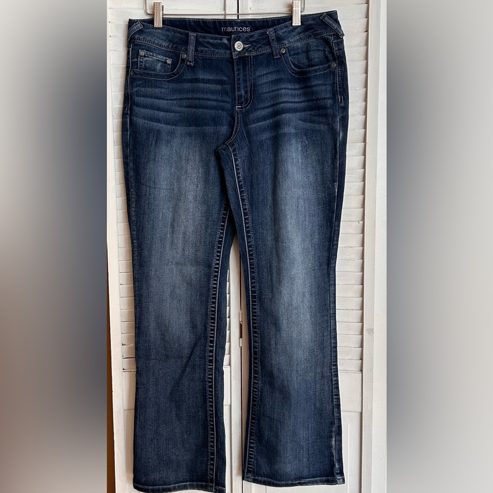 Womens Size 12 Regular Maurices blue jeans Midrise curvy bootcut stretch
